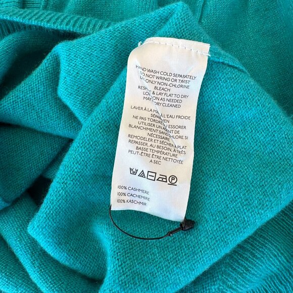 Free People Pearl Cashmere Sweater Cardigan Teal Blue Green Small - Picture 7 of 11